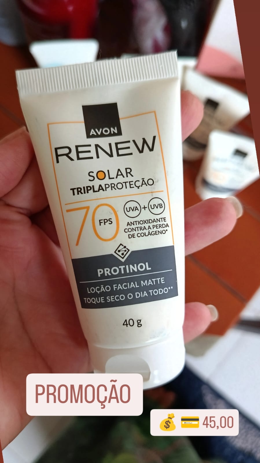 Protetor FPS 70 sem cor e anti-oleosidade