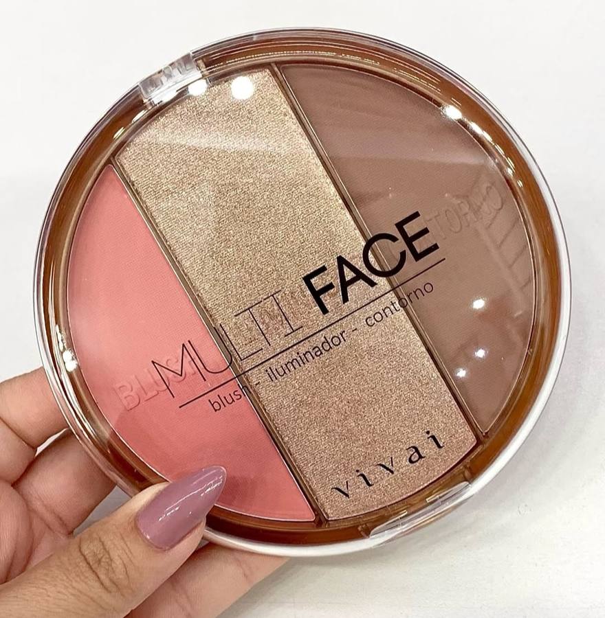 Paleta de sombras grande 3 cores